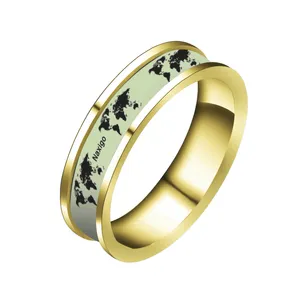 انگشتر ناکسیگو مدل شب تاب طرح نقشه جهان کد RT15224