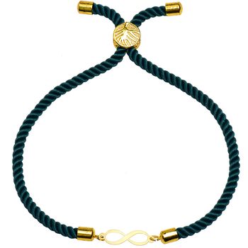 دستبند طلا 18 عیار زنانه کرابو طرح بینهایت مدل Kr1548
