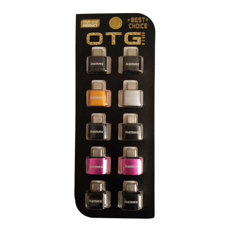 مبدل OTG USB-C ریمکس کد E9 بسته 10 عددی