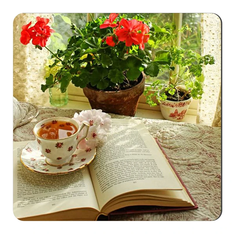 مگنت طرح کتاب فنجان چایی و شمعدانی کد wmg2853