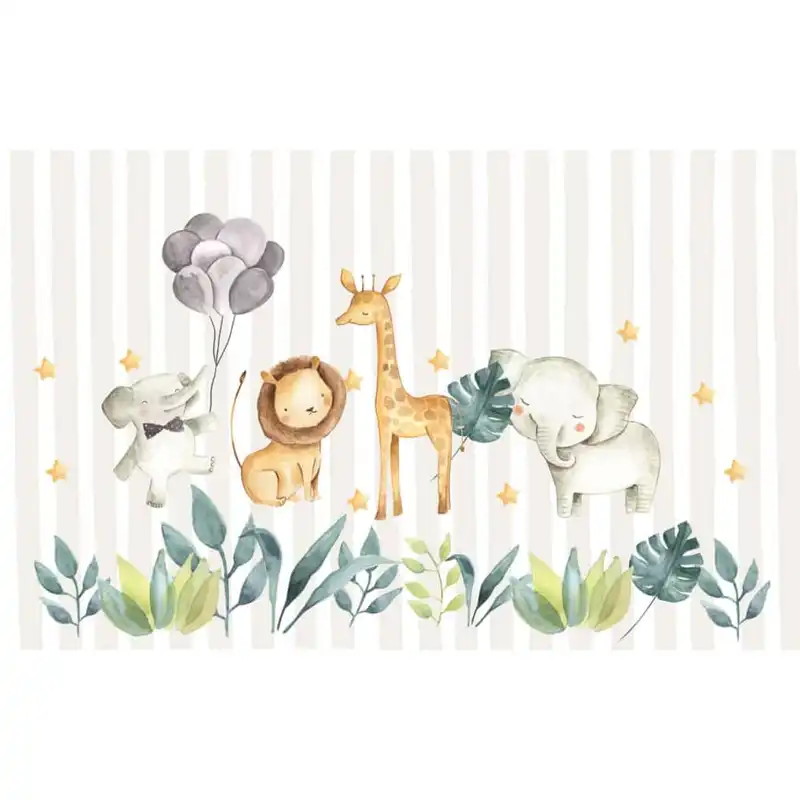 پوستر دیواری اتاق کودک طرح حیوانات مدل drv1204
