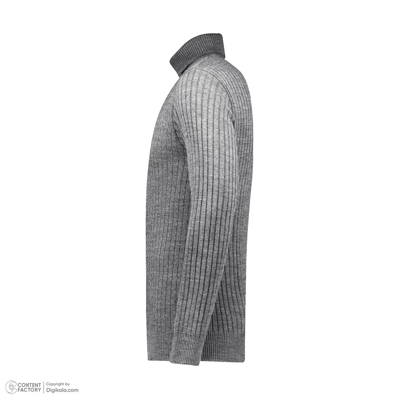 پلیور یقه اسکی مردانه تریکو پاییزان مدل PE800 رنگ طوسی