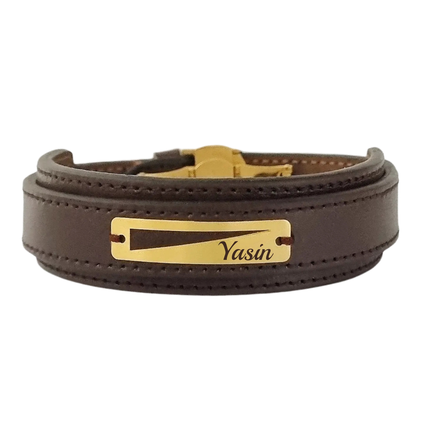 دستبند طلا 18 عیار مردانه لیردا مدل اسم یاسین 832