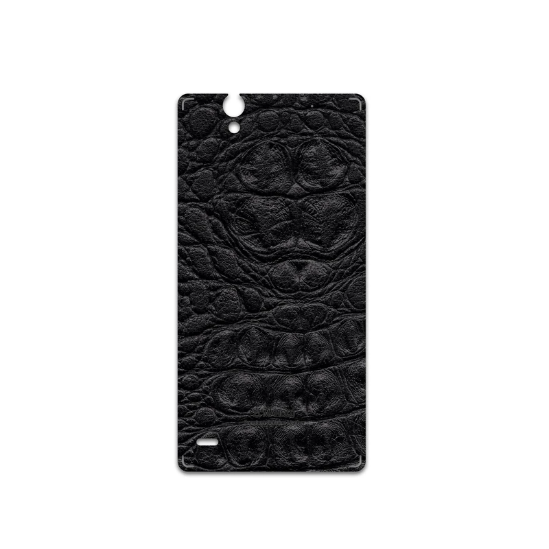 برچسب پوششی ماهوت مدل Black-Crocodile-Leather مناسب برای گوشی موبایل سونی Xperia C4