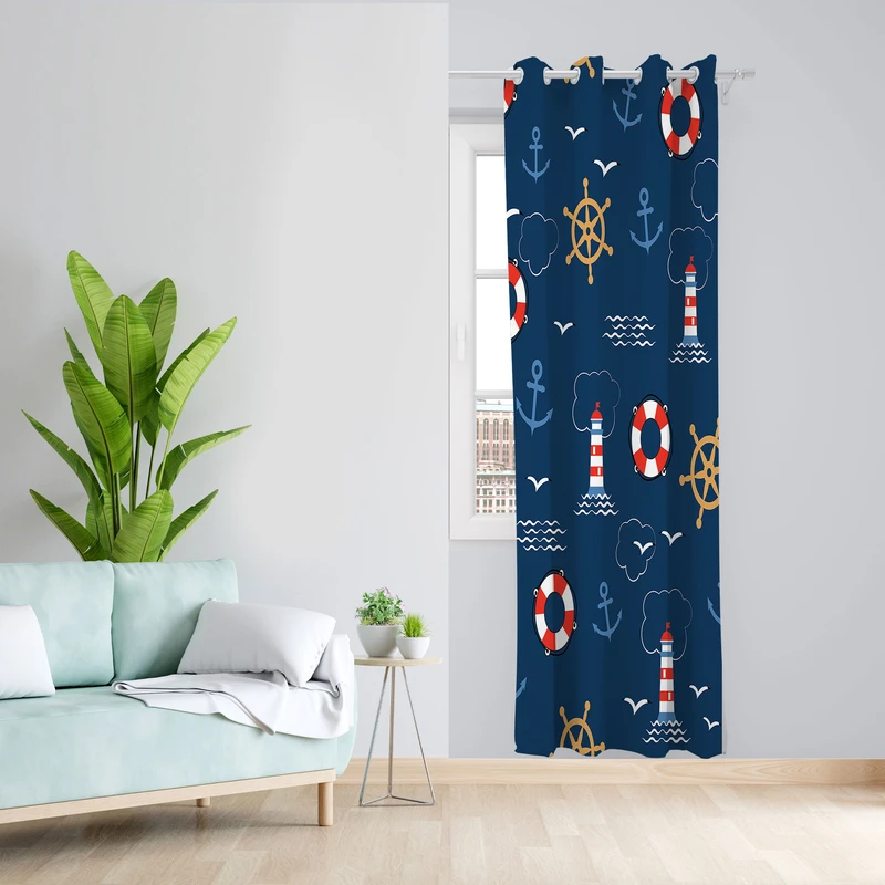 پرده مدل ملوان مخمل پانچی کد 2248 سایز 140x280 سانتی متر