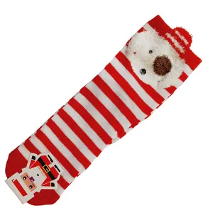 جوراب ساق بلند دخترانه مدل کریسمسی کد 04