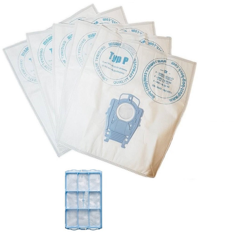 کیسه جاروبرقی مدل P مناسب برای جاروبرقی بوش بسته 5عددی به همراه فیلتر کیسه جاروبرقی مدل P مناسب برای جاروبرقی بوش بسته 5عددی به همراه فیلتر