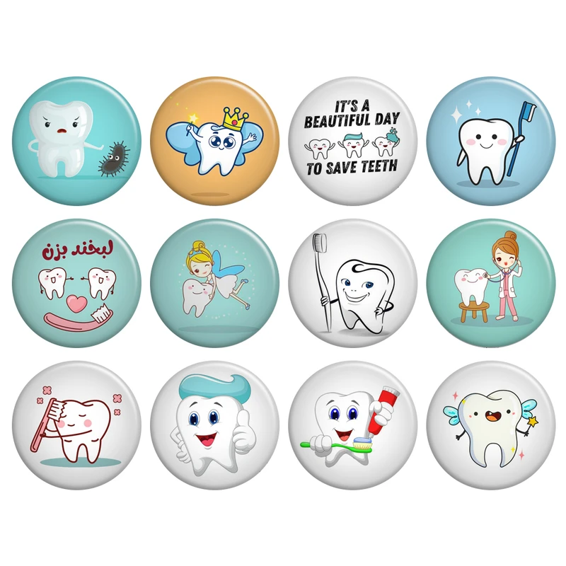 پیکسل گالری باجو طرح دندان و دندانپزشکی کد 53 مجموعه 12 عددی