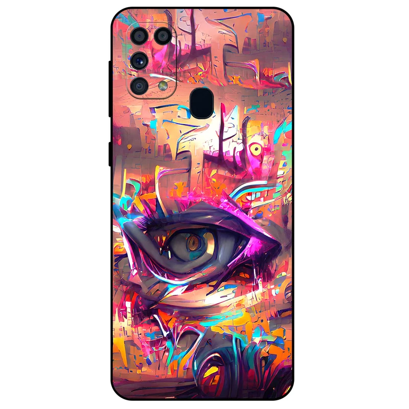 کاور مگافون طرح چشم مدل 2823 مناسب برای گوشی موبایل سامسونگ Galaxy M31         