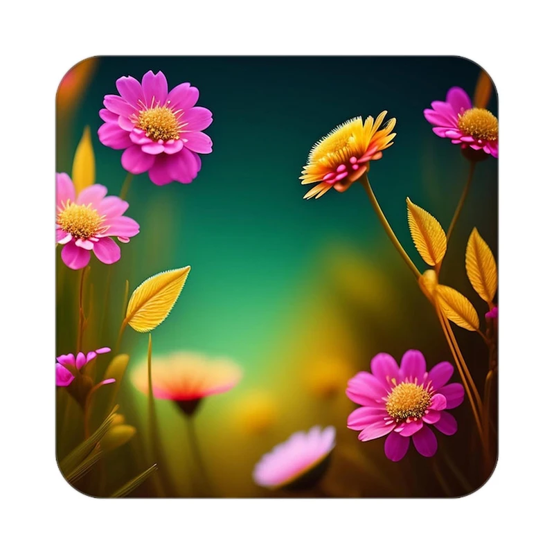 زیر لیوانی کاکتی طرح گل مدل mp16917