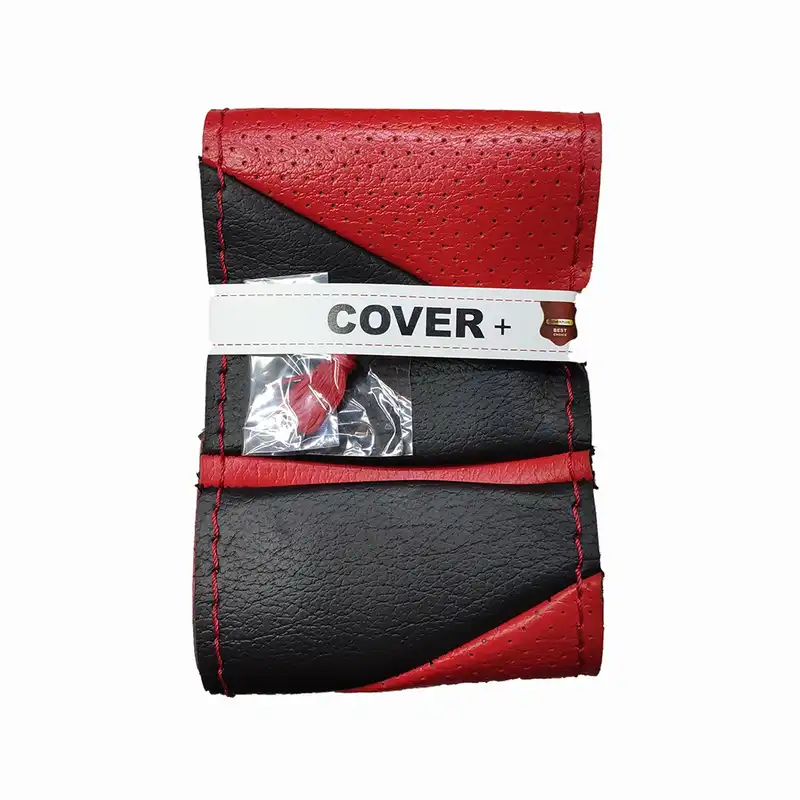 روکش فرمان کاور پلاس مدل QCLUXE-RED به همراه سردنده و گردگیر و روکش ترمز دستی و کاور سویچ مناسب برای کوئیک