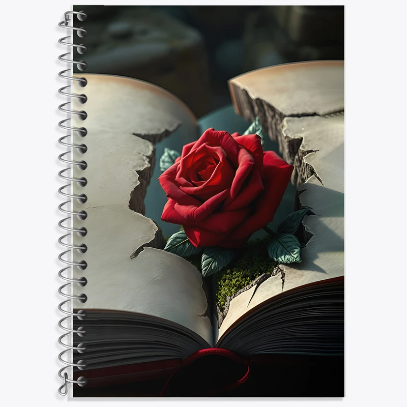 دفتر لغت 50 برگ خندالو طرح گل رز کد F6674