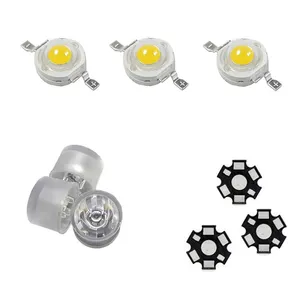 ال ای دی پاور 1 وات کد M01 به همراه هیت سینک و لنز 60 درجه بسته 3 عددی