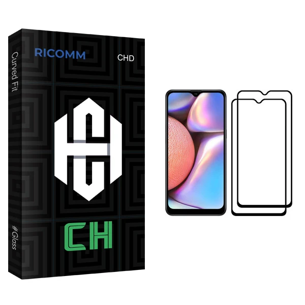 محافظ صفحه نمایش ریکام مدل CH glass مناسب برای گوشی موبایل سامسونگ Galaxy A10s بسته دو عددی