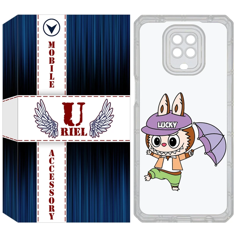 کاور یوریل قاب مدل Clear کد 125 طرح لبوبو Labubu مناسب برای گوشی موبایل شیائومی Redmi Note 9S / Note 9 Pro / Note 9 Pro Max