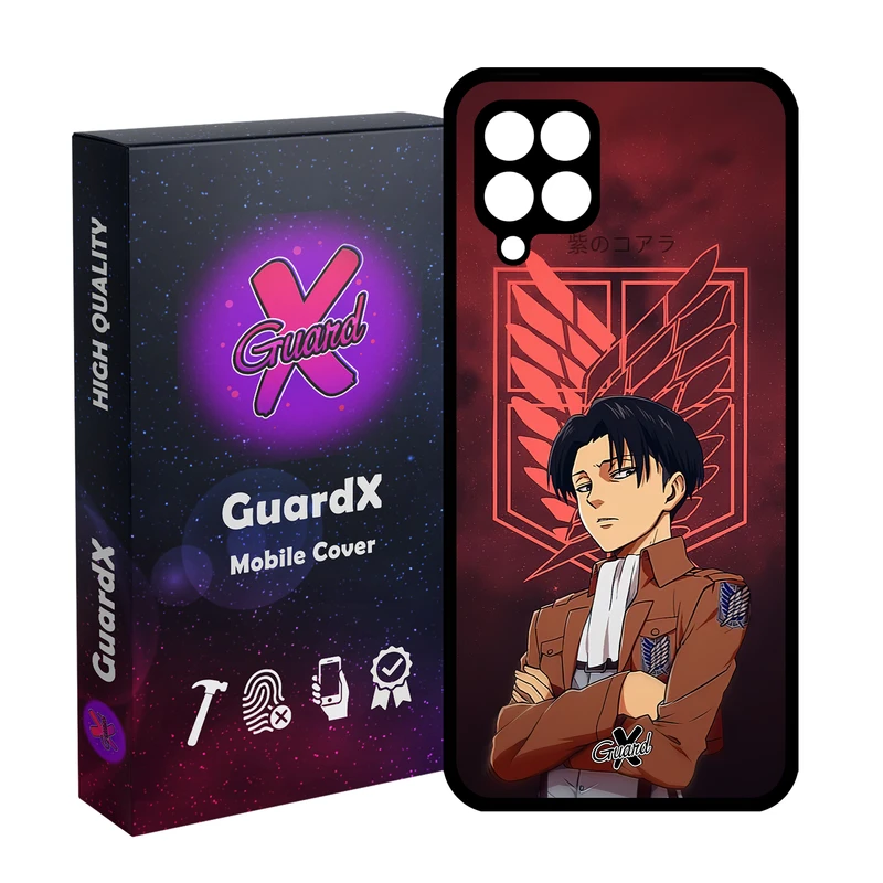 کاور گارد ایکس طرح Levi Anime مدل Glass10478 مناسب برای گوشی موبایل سامسونگ Galaxy A12/M12/F12