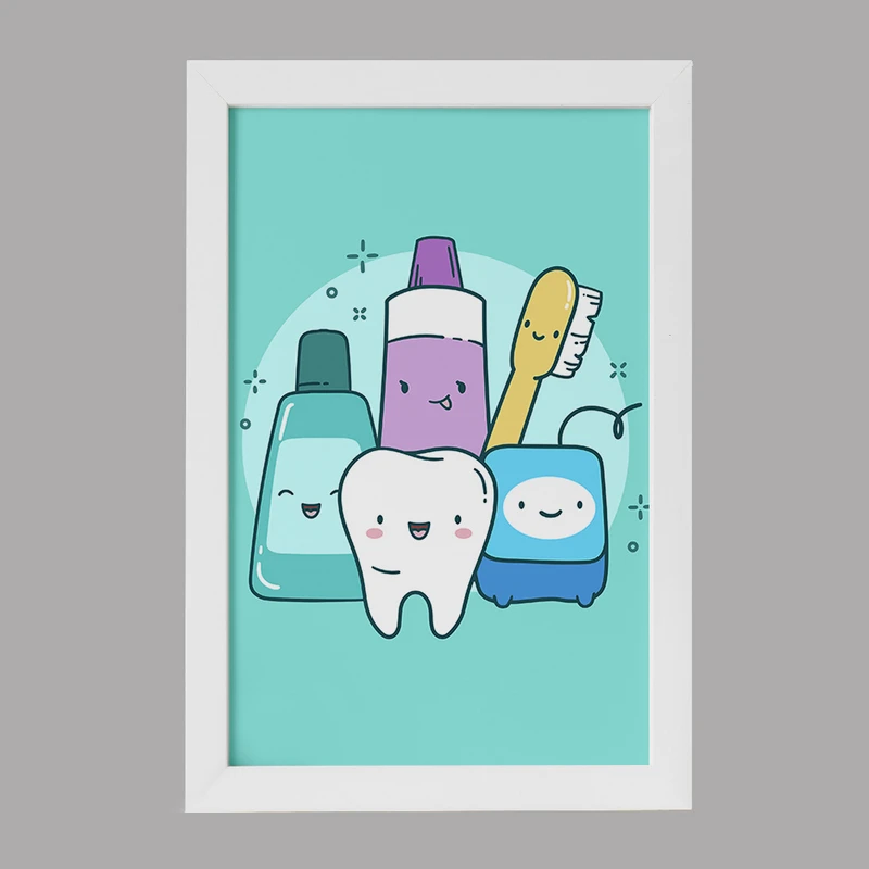 تابلو کودک خندالو مدل دندان و دندان پزشکی کودکانه کد 36737