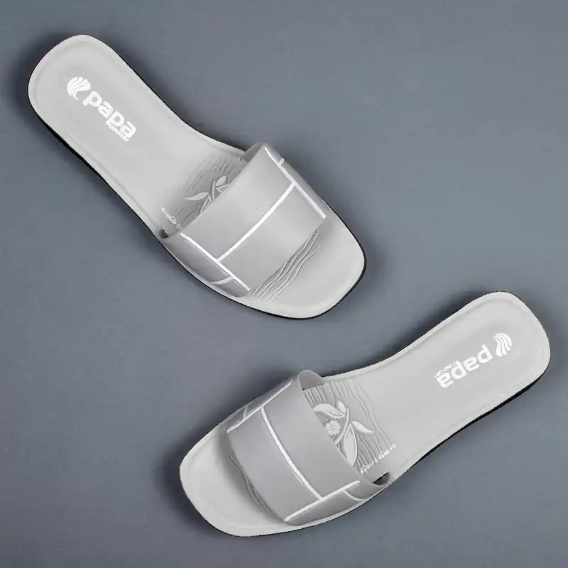 دمپایی زنانه پاپا مدل GRY.2783