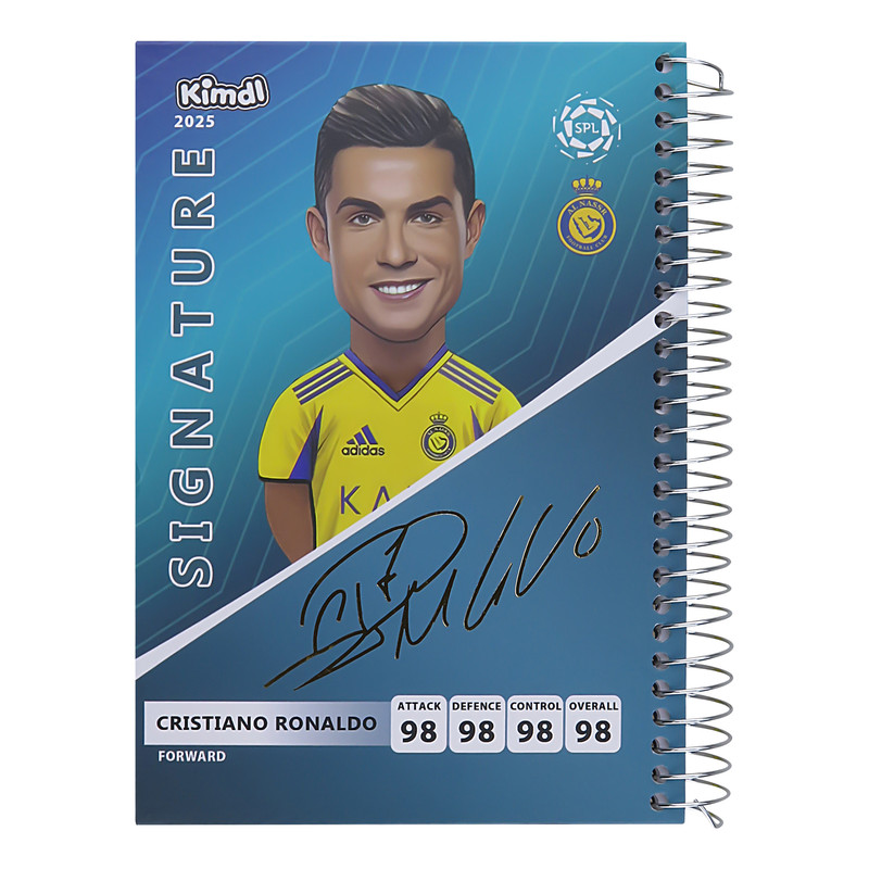 دفتر یادداشت 100 برگ مدل کیمدی رونالدو امضا 2025