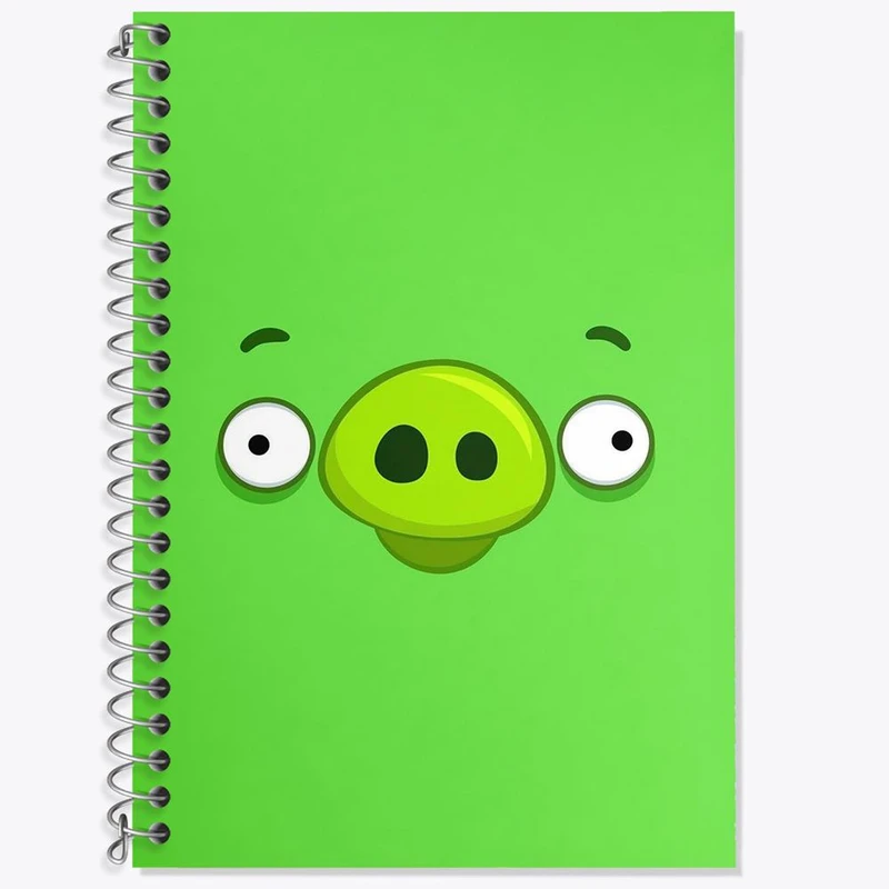 دفتر زبان 50 برگ خندالو مدل سه خط طرح لئونارد پرندگان خشمگین Angry Birds کد 13853