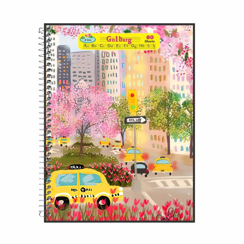 دفتر زبان 60 برگ گلبرگ منظره کد 2554