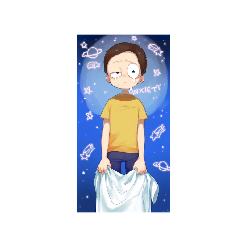 استیکر لپ تاپ و موبایل مدل انیمشین طرح ریک و مورتی rick and morty کد 1676