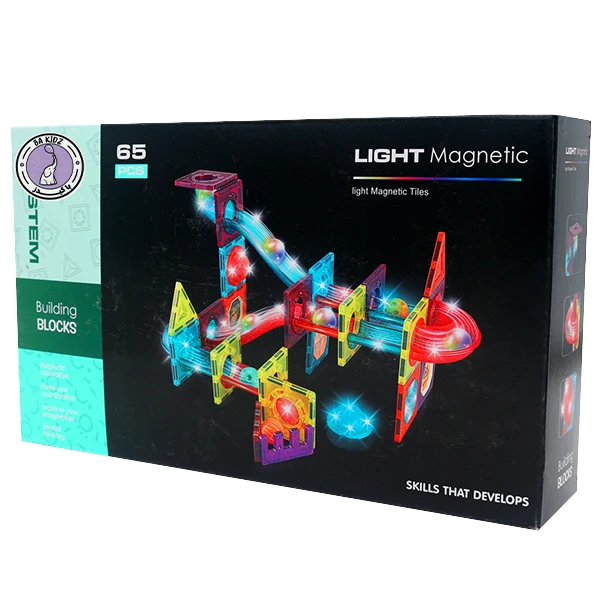 ساختنی 65 قطعه مدل مگنت تایل چراغ دار  باکیدز آیتم کد 1171