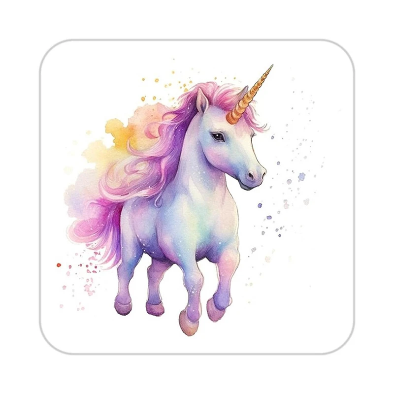 زیر لیوانی کاکتی طرح اسب تک شاخ و یونیکورن مدل mp32464