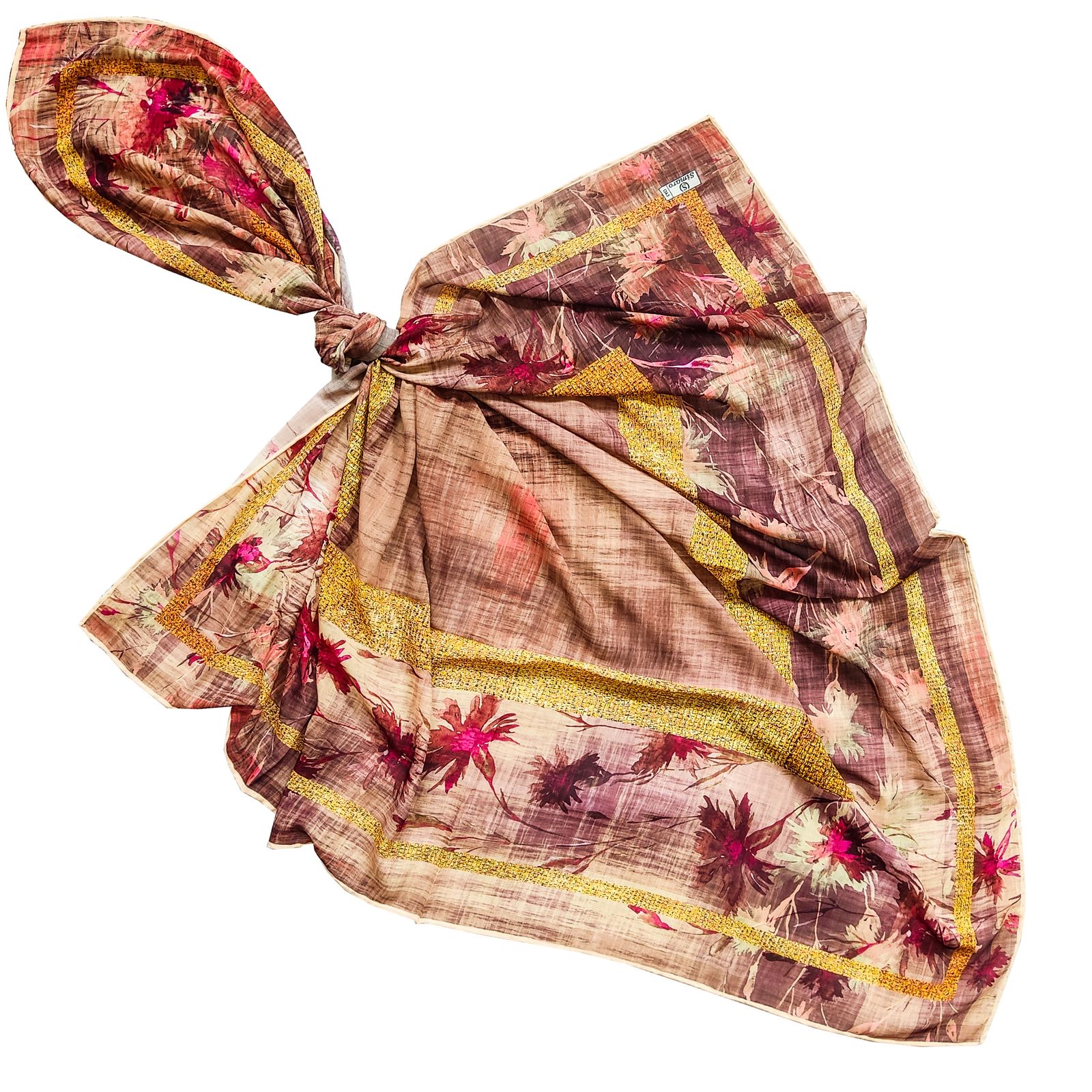 روسری زنانه مدل حریر ابریشم مجلسی کد 1161 -  - 1