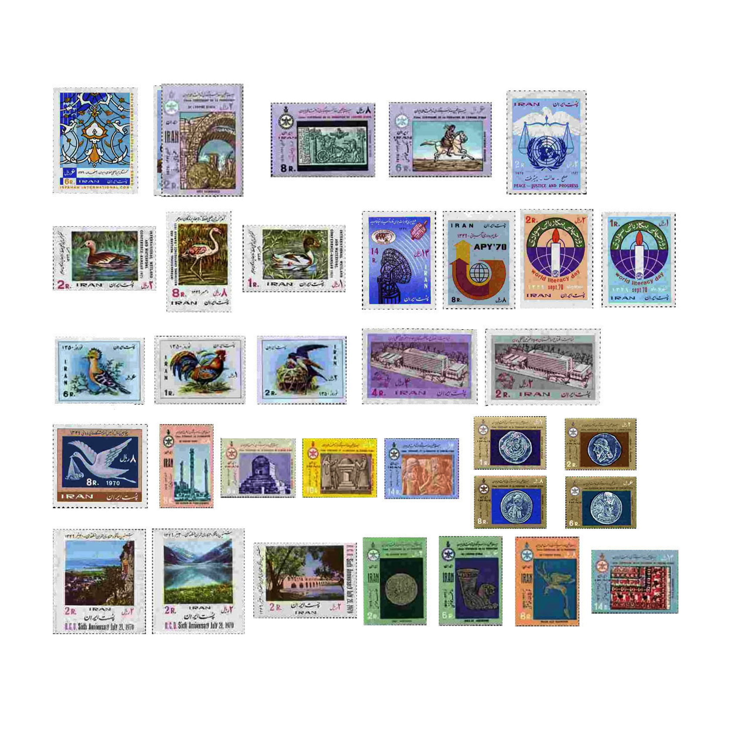 تمبر یادگاری مدل سال 1349 کد n-52 بسته 34 عددی