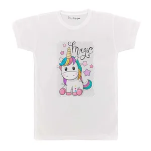 تی شرت بچگانه پرمانه طرح یونیکورن کد pmt.3273