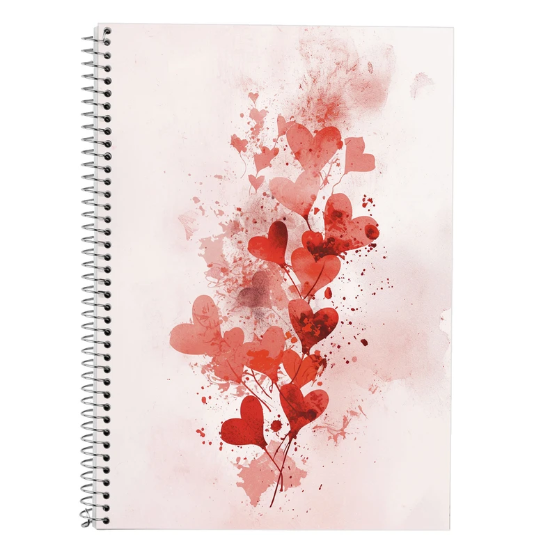 دفتر زبان 50 برگ مدوپد مدل سه خط طرح عاشقانه love کد DF14131