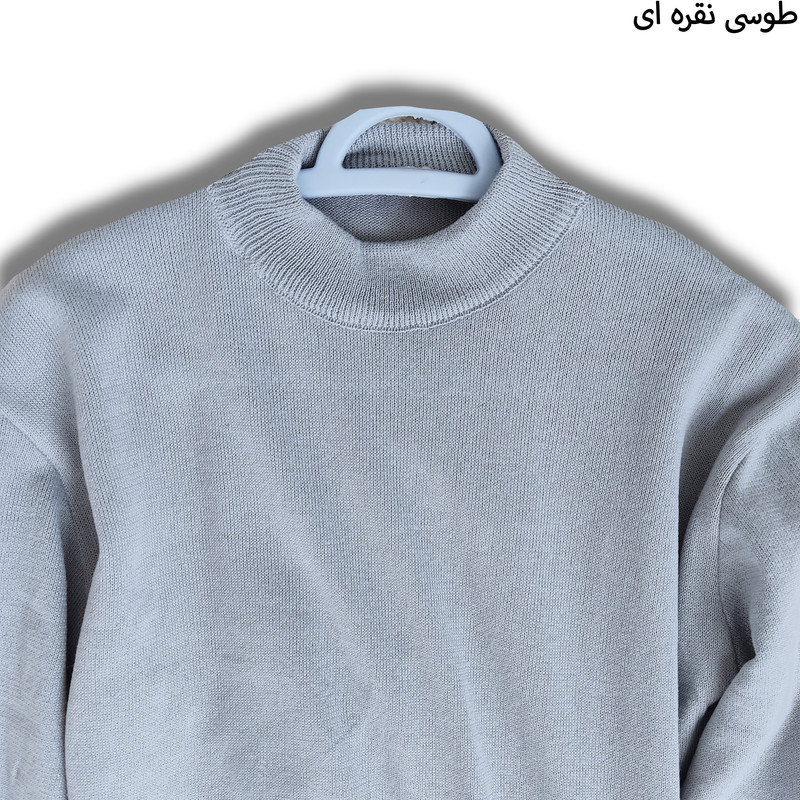 پلیور مردانه مدل یقه گرد TN22 رنگ نقره ای