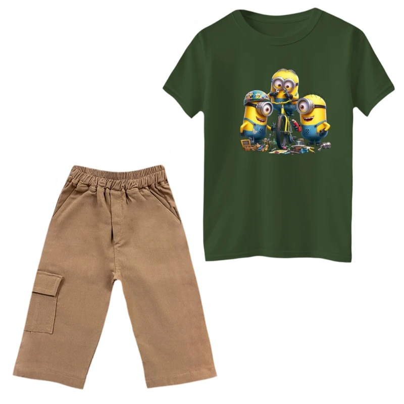 ست تی‌شرت و شلوارک پسرانه مدل مینیون کد 31