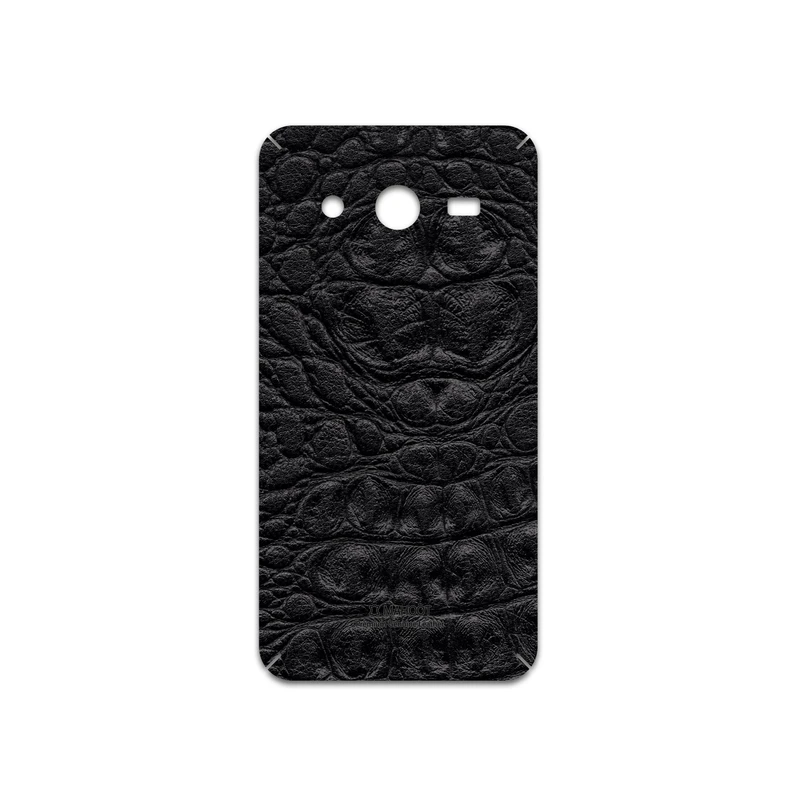 برچسب پوششی ماهوت مدل Black-Crocodile-Leather مناسب برای گوشی موبایل سامسونگ Galaxy Core 2