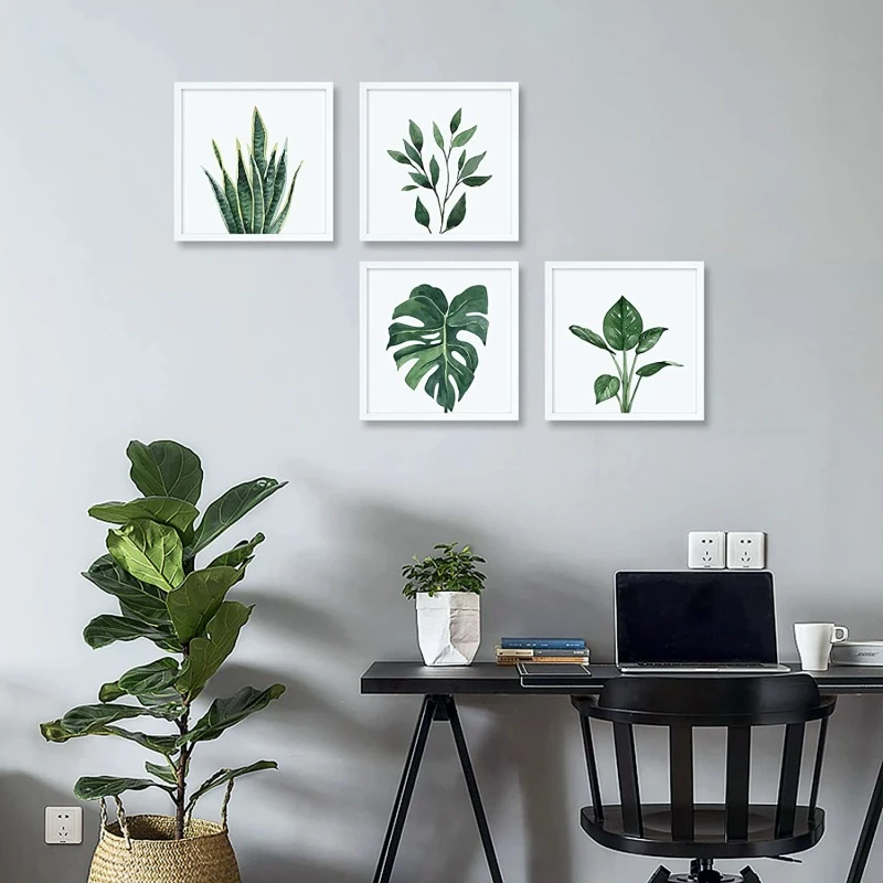 تابلو مدل دکوراتیو DT42 طرح برگ بسته 4 عددی