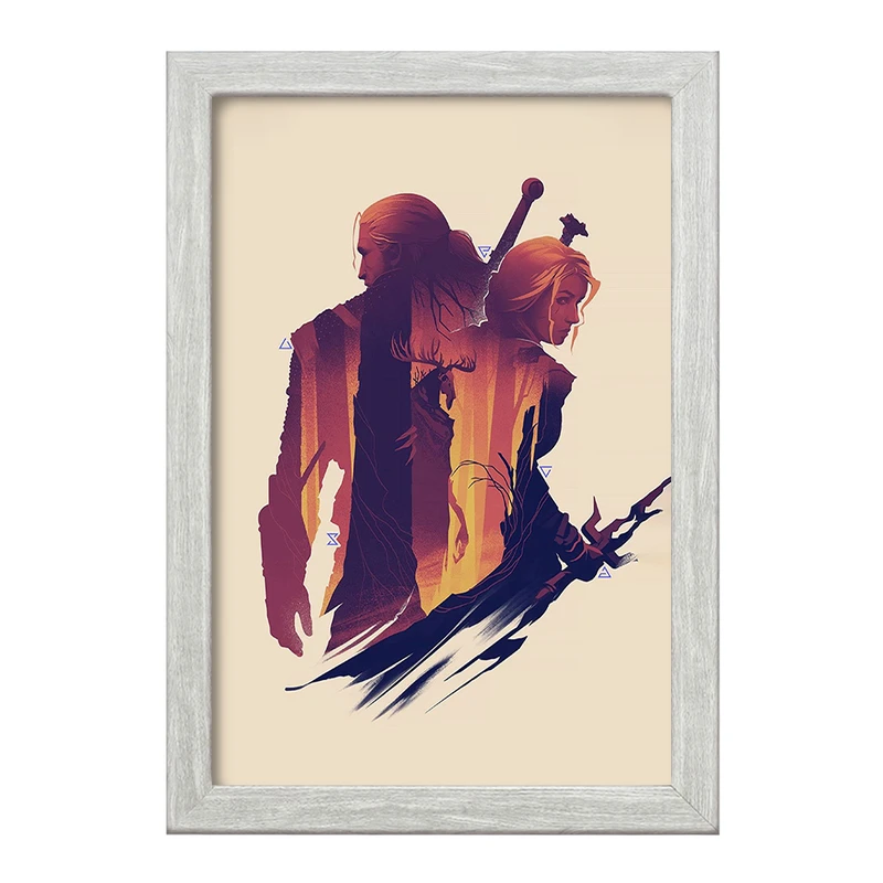 تابلو خندالو طرح گرالت و سیری سریال ویچر Witcher کد 28494