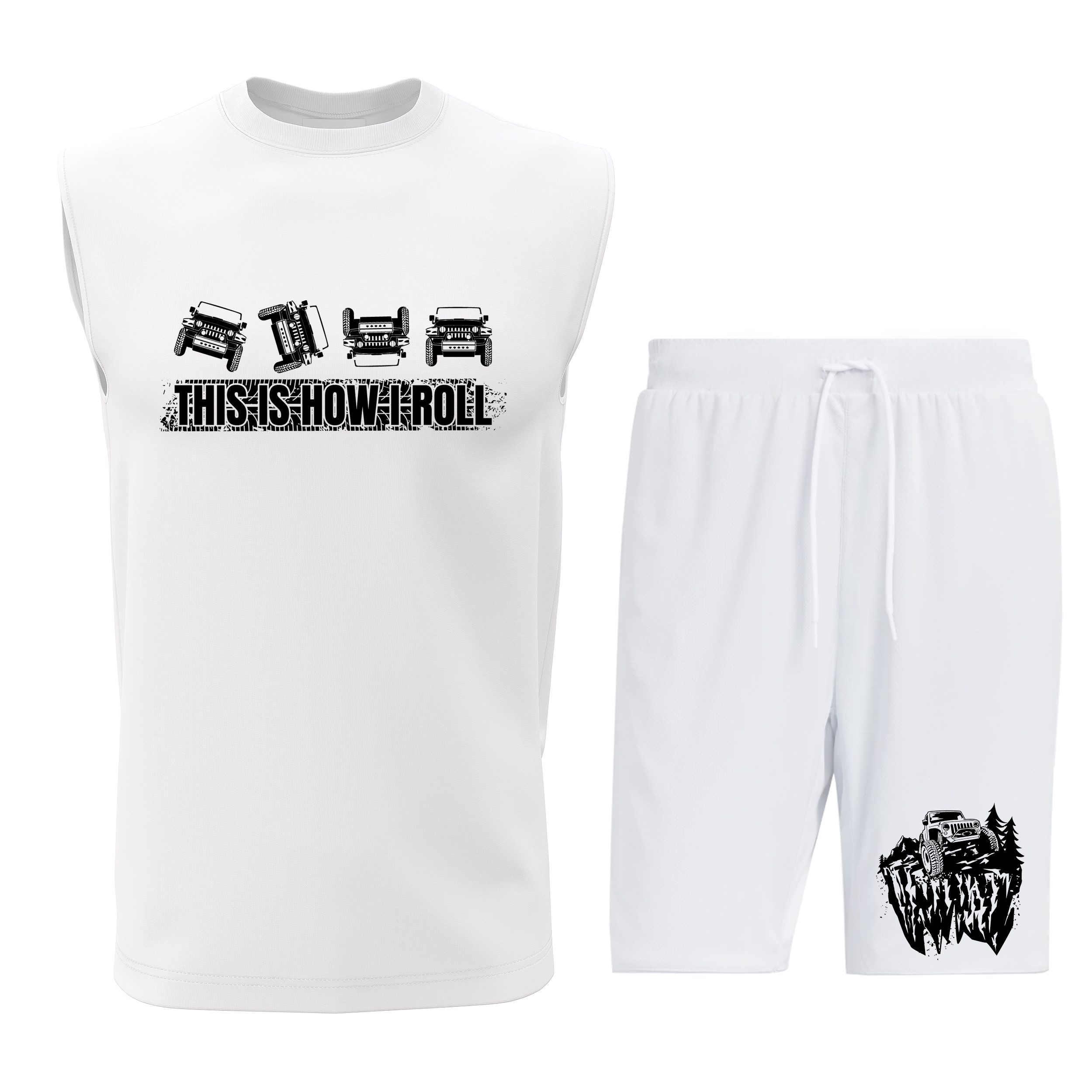 ست تاپ و شلوارک مردانه مدل O017W