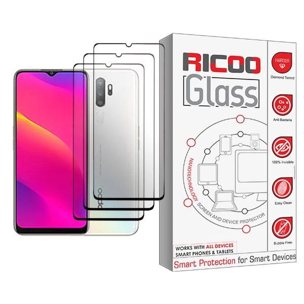 محافظ صفحه نمایش ریکو مدل Ricoo Glass MIX003 مناسب برای گوشی موبایل اوپو A11 بسته سه عددی