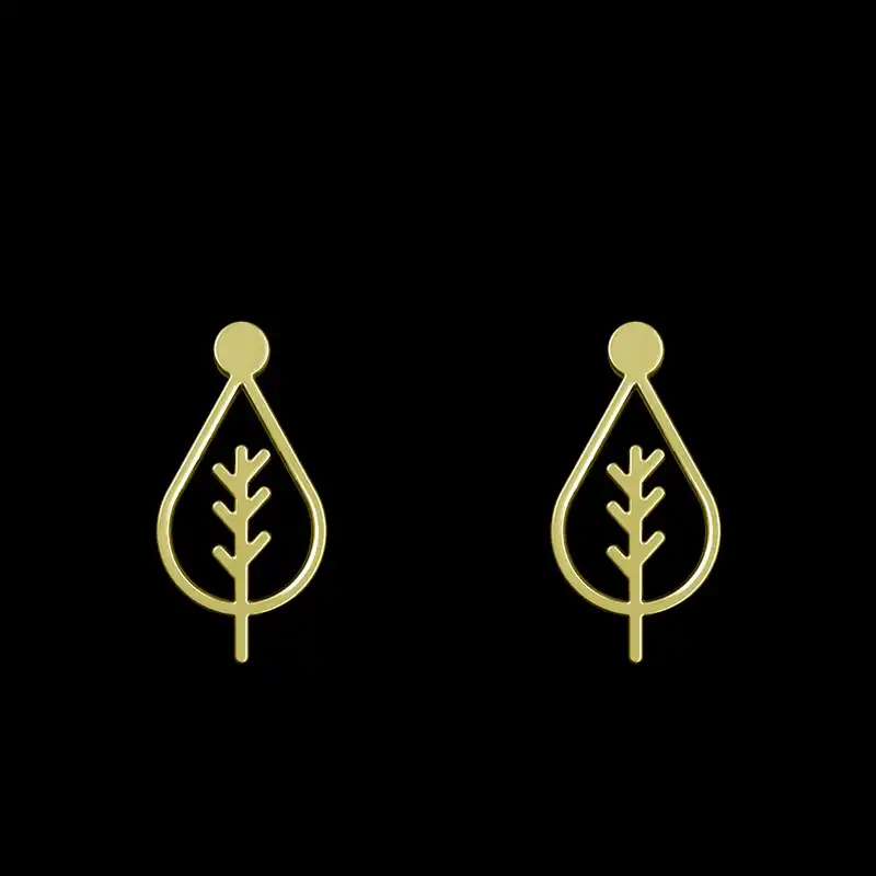 گوشواره طلا 18 عیار زنانه مدوپد مدل درخت کد GA1-15800