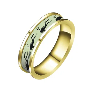 انگشتر ناکسیگو مدل شب تاب طرح غواصی کد RT15288