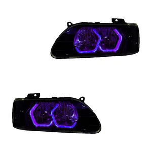 چراغ جلو خودرو گروه پژوهش صنعت مدرن مدل 3D-I8-Purple مناسب برای پراید بسته دو عددی
