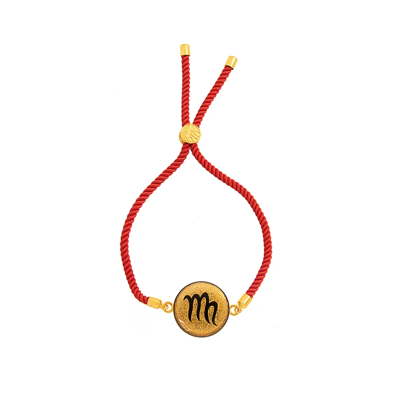 دستبند بندی زنانه مارک گلد مدل نماد ماه تولد شهریور کد DM06