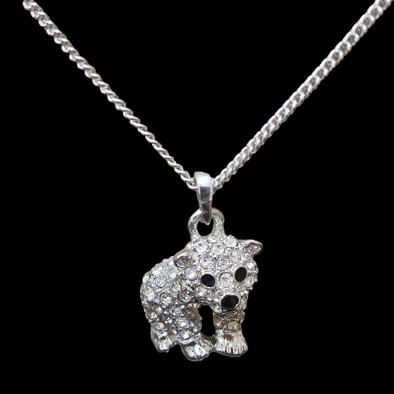 گردنبند دخترانه مدل خرس قطبی نگیندار کد KHERS01