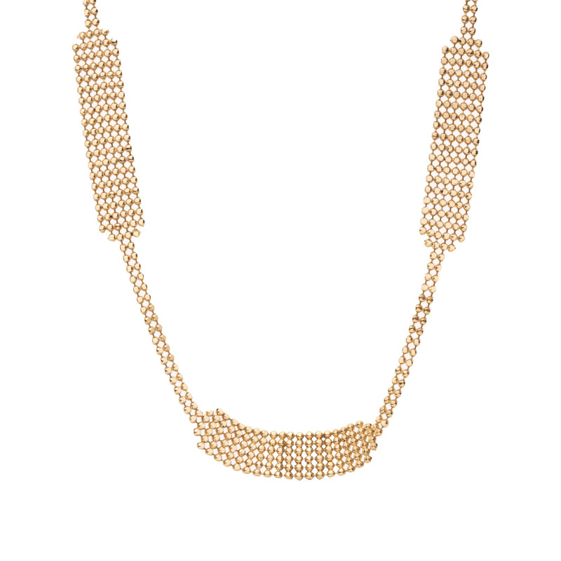 گردنبند طلا 18 عیار زنانه گالری شیدا مجد مدل پونتو پهن و باریک