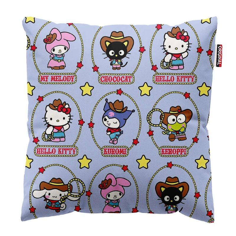 کوسن پاد آفرین طرح کارتونی کیتی ملودی کد 2166 سایز 30*30 سانتی متر