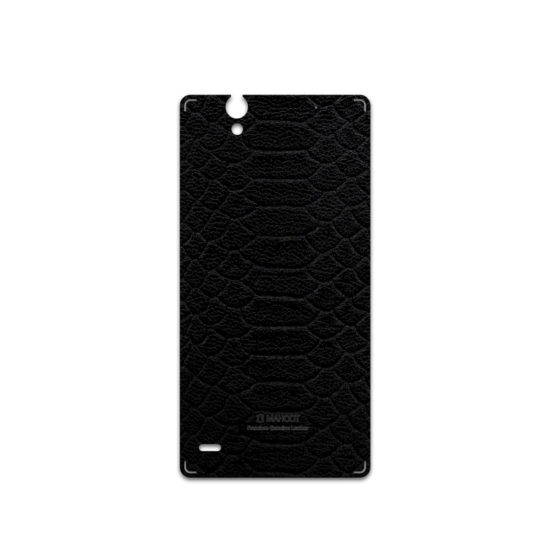 برچسب پوششی ماهوت مدل Black-Snake-Leather مناسب برای گوشی موبایل سونی Xperia C4