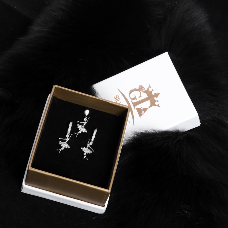 نیم ست نقره زنانه مدل GTA-235 نیم ست نقره زنانه مدل GTA-235