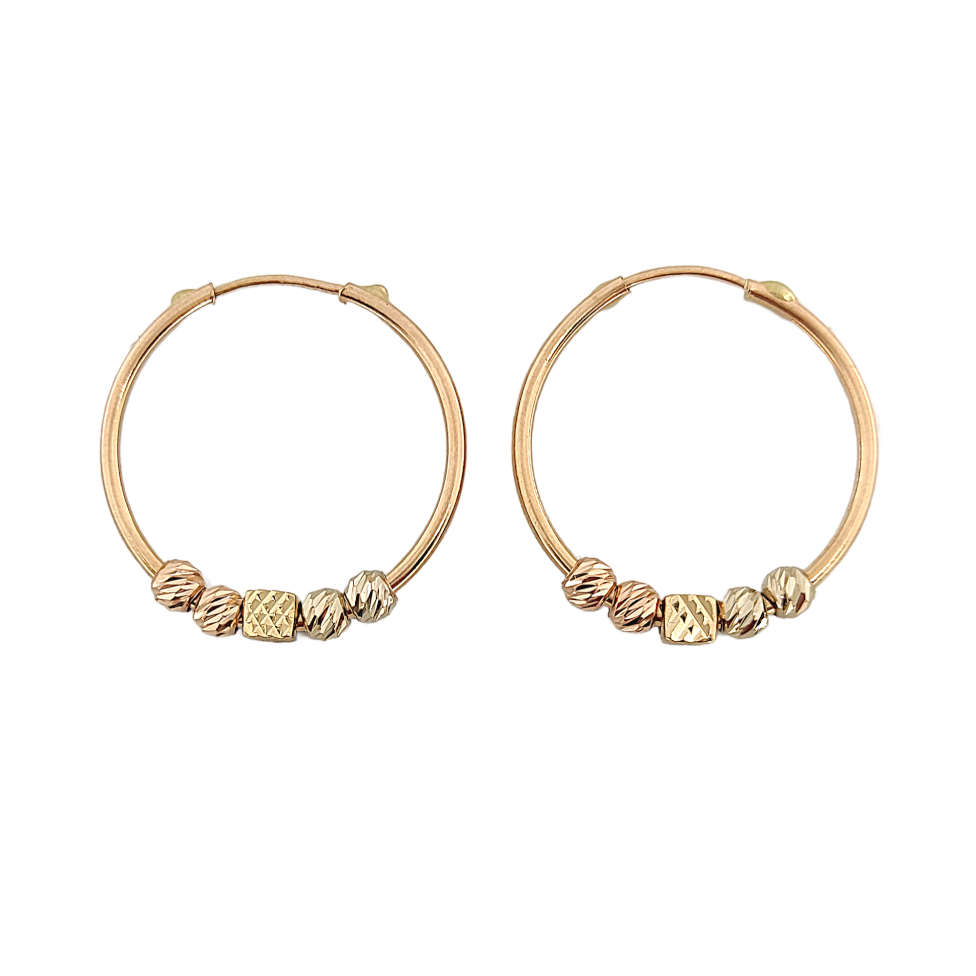 گوشواره حلقه ای طلا 18 عیار زنانه طلا و جواهرسازی افرا مدل البرنادو 160152165170