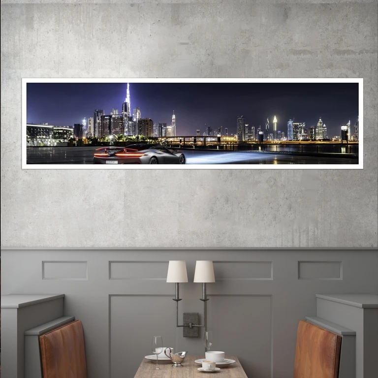 تابلو بکلیت طرح منظره شهر دبی مدل W-7491